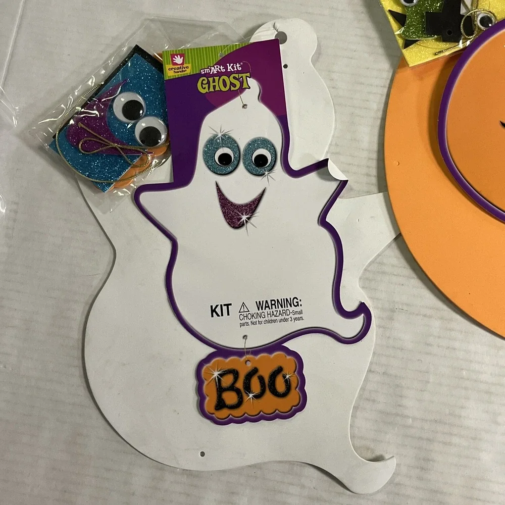 Vintage Fibre Craft Creative Hands smart Kit Make a Pumpkin Ghost 2007 NOS